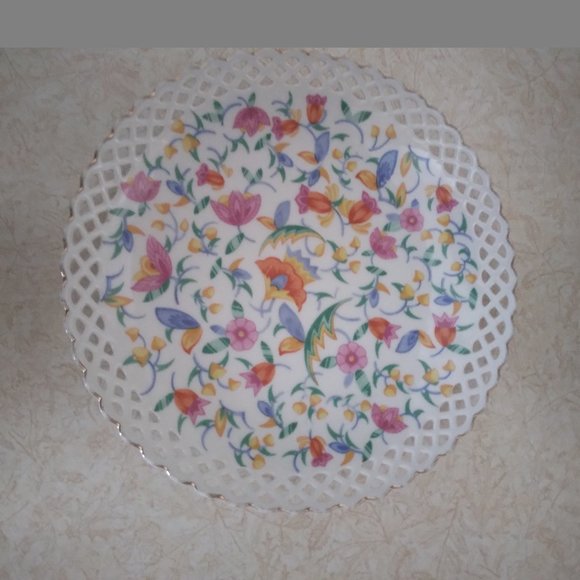 Plate, Vintage, Relish and Olive Tray, Decorative, Flower Pattern - Picture 1 of 6
